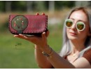 Balon Tutan Kız Figürlü Büyük Cüzdan Etnik Bohem Retro Vintage Style - BORDO
