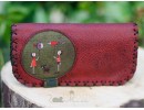 Balon Tutan Kız Figürlü Büyük Cüzdan Etnik Bohem Retro Vintage Style - BORDO