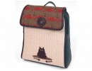 Karamık Figürlü Kapaklı Sırt Çantası Etnik and Bohem Style - YESİL