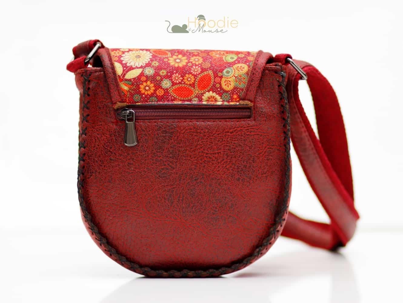 Cadı Figürlü Çapraz Örgülü Kol Çantası Etnik Bohem Style - Bordo