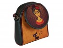 Frida Kahlo Figürlü Küçük Postacı Omuz Çantası Etnik Bohem Style - Yesil