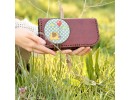 Fil Figürlü Büyük Cüzdan Etnik Bohem Retro Vintage Style  - BORDO