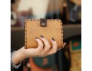 Rakun Figürlü Küçük Cüzdan Etnik Bohem Retro Style - Hardal