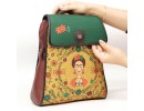 Klasik Frida Figürlü Kapaklı Sırt Çantası Etnik Bohem Style - BORDO
